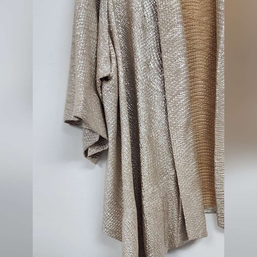 Zara Womens Special Edition Metallic Gold Cardigan Size S - Picture 6 of 9